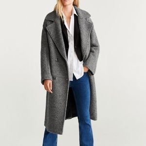 Mango boucle wool coat